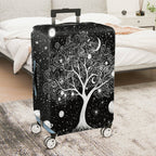 1-Piece Mystical Cosmic Tree Lunar Stars Planet  Suitcase Luggage Cover, Stretch Protective Sleeve