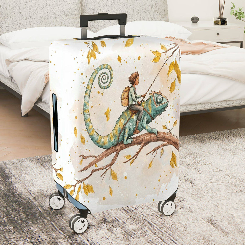 1-Piece Adventure Forest Fantasy Whimsical Autumn  Suitcase Luggage Cover, Stretch Protective Sleeve