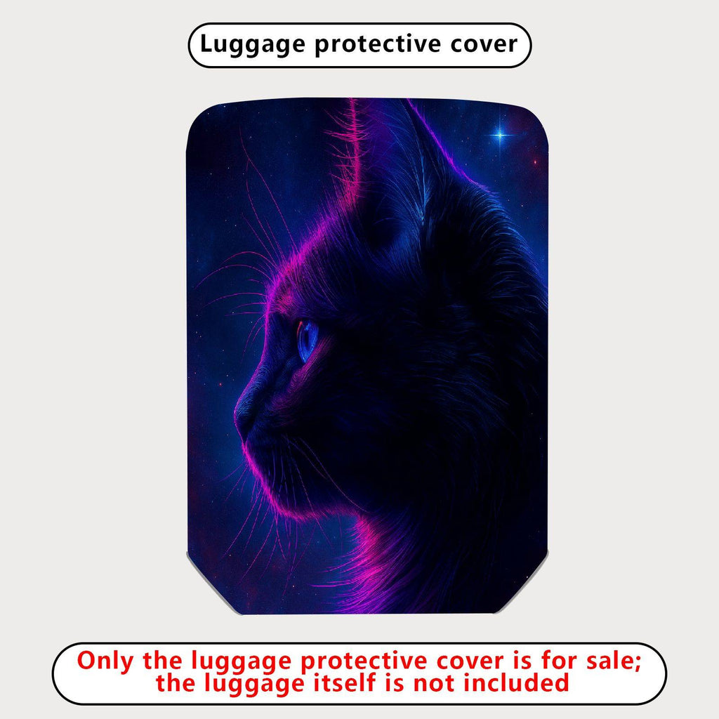1-Piece Cosmic Cat Nebula Galaxy Space Stars  Suitcase Luggage Cover, Stretch Protective Sleeve