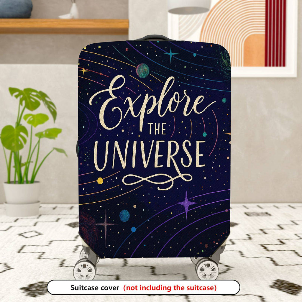 1-Piece Explore Universe Space Star Galaxy Cosmic  Suitcase Luggage Cover, Stretch Protective Sleeve