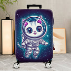 1-Piece Cosmic Kitty Astronaut Space Galaxy Stars  Suitcase Luggage Cover, Stretch Protective Sleeve