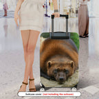 1-Piece Animal Nature Wildlife Forest Cute Wolverine  Suitcase Luggage Cover, Stretch Protective Sleeve