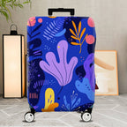 1-Piece Abstract Botanical Colorful Artistic Vibrant Nature  Suitcase Luggage Cover, Stretch Protective Sleeve