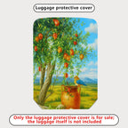 1-Piece Nature Landscape Bird Tree Fruit Pot  Suitcase Luggage Cover, Stretch Protective Sleeve