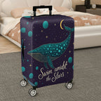 1-Piece Whale Cosmic Starry Night Fantasy Dreamy Mystical  Suitcase Luggage Cover, Stretch Protective Sleeve