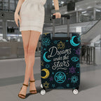 1-Piece Dream Stars Moon Astrology Cosmic Eye  Suitcase Luggage Cover, Stretch Protective Sleeve