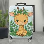 1-Piece Giraffe Forest Floral Animal  Suitcase Luggage Cover, Stretch Protective Sleeve