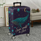 1-Piece Whale Cosmic Starry Night Fantasy Dreamy Mystical  Suitcase Luggage Cover, Stretch Protective Sleeve
