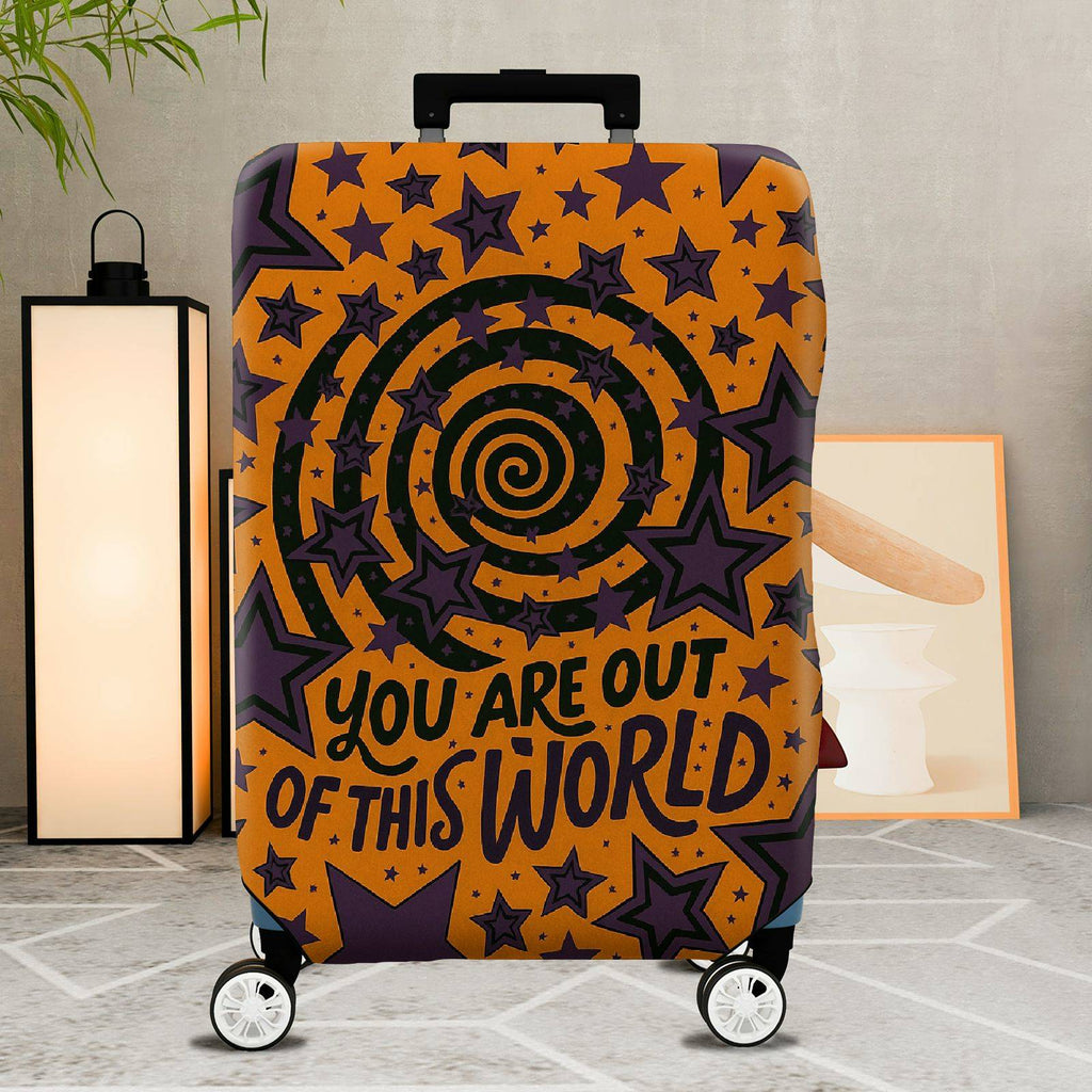 1-Piece Spiral Star Cosmic Galaxy Universe Space  Suitcase Luggage Cover, Stretch Protective Sleeve