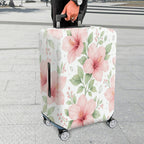 1-Piece Floral Pink Blossom Leaf Artistic Pattern Creative Nature  Suitcase Luggage Cover, Stretch Protective Sleeve