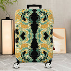 1-Piece Abstract Marble Gold Turquoise Geometric Artistic  Suitcase Luggage Cover, Stretch Protective Sleeve