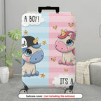 1-Piece Unicorn  Pink Blue Cute Pattern Decorative  Suitcase Luggage Cover, Stretch Protective Sleeve