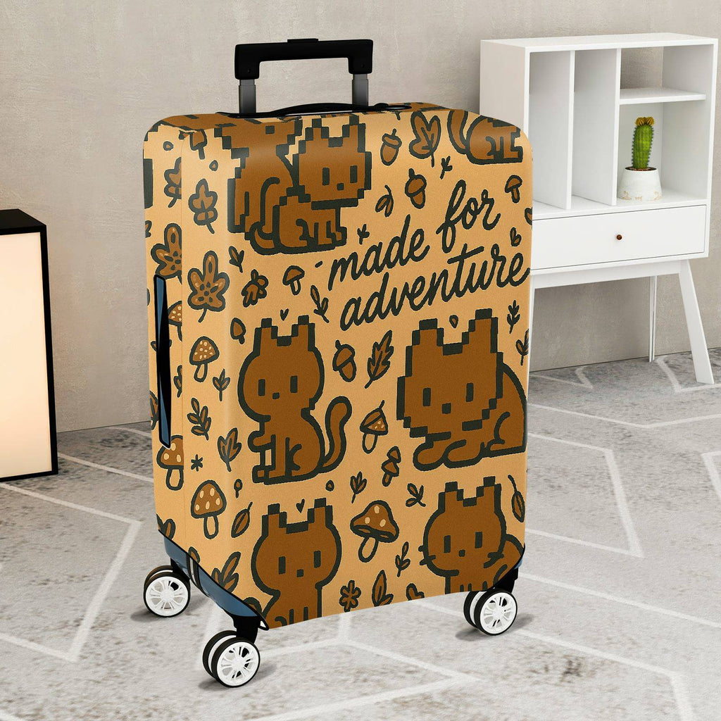 1-Piece Adventure Cat Nature Fun Playful  Suitcase Luggage Cover, Stretch Protective Sleeve