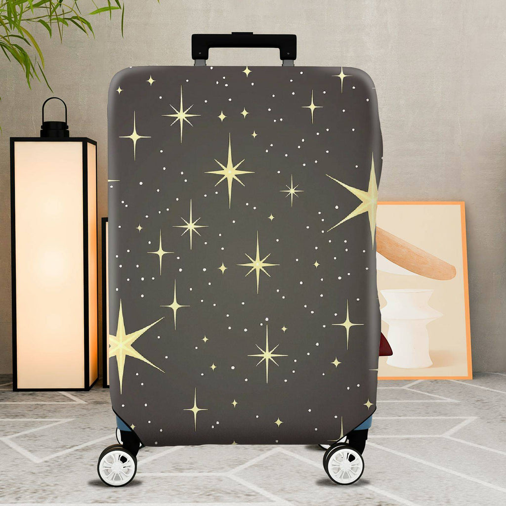 1-Piece Starry Night Sky Cosmic Galaxy Starburst Sparkle  Suitcase Luggage Cover, Stretch Protective Sleeve
