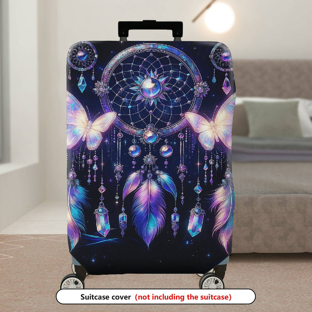 1-Piece Dreamcatcher Butterfly Feather Jewel Cosmic  Suitcase Luggage Cover, Stretch Protective Sleeve