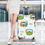 1-Piece Animal Fish Diving Water Fun Printed  Suitcase Luggage Cover, Stretch Protective Sleeve