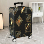 1-Piece Geometric Gold Metallic Abstract Elegant Stylish Artistic  Suitcase Luggage Cover, Stretch Protective Sleeve