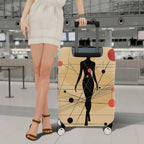 1-Piece Abstract Silhouette Geometric Pattern Modern Stylish  Suitcase Luggage Cover, Stretch Protective Sleeve