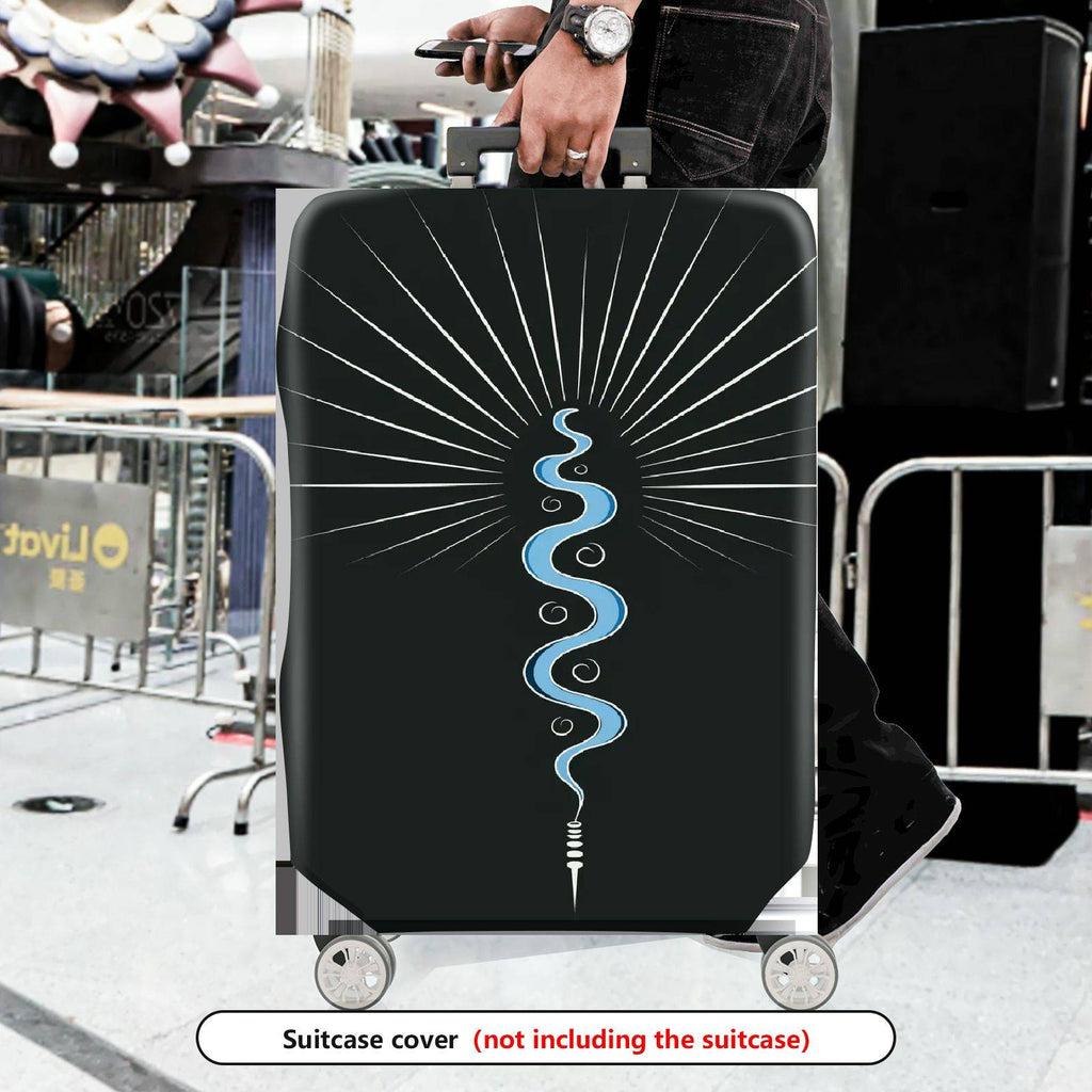 1-Piece Elegant Cosmic Energy Serpent Spiritual Abstract  Suitcase Luggage Cover, Stretch Protective Sleeve