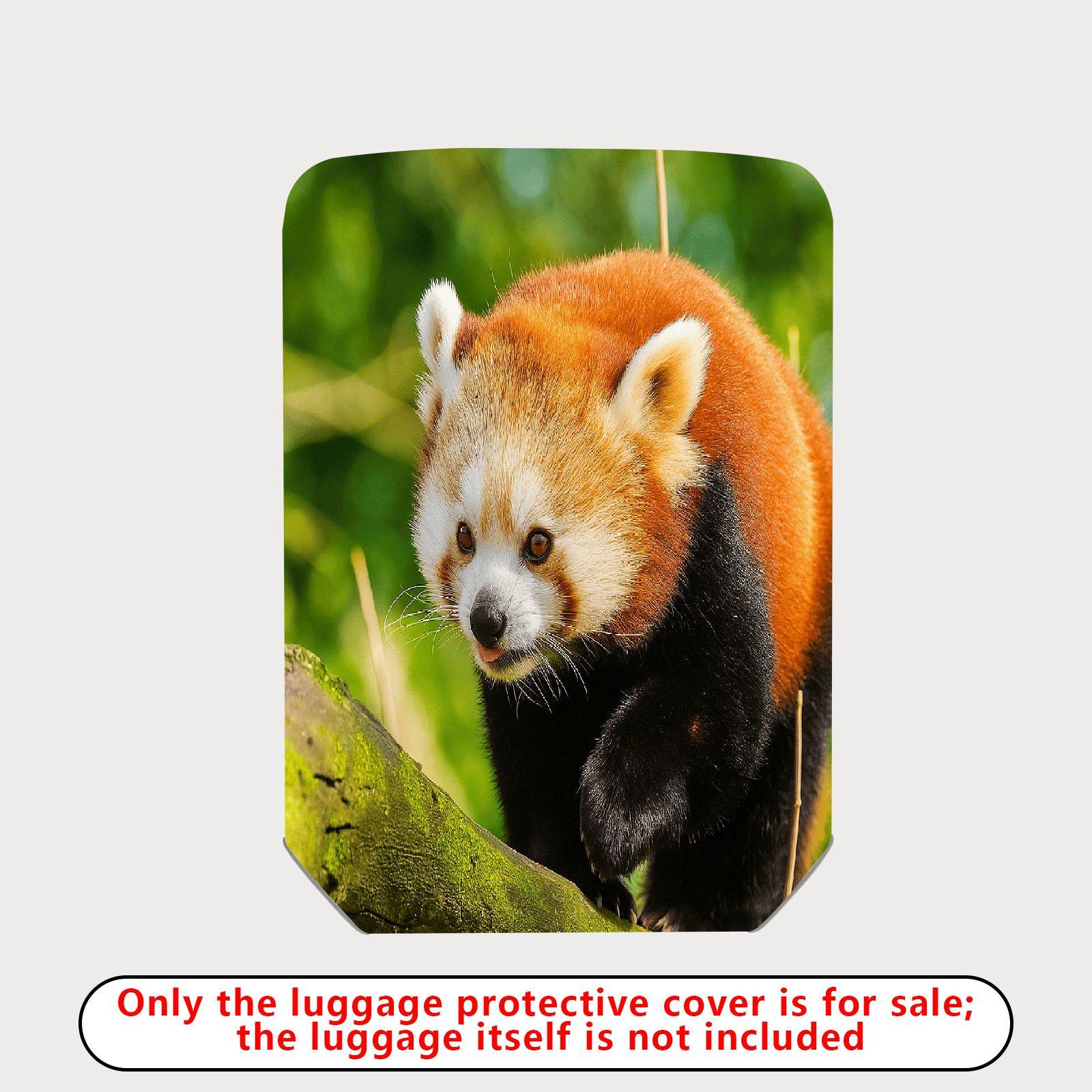 1-Piece Animal Forest Wildlife Nature Travel Red Panda  Suitcase Luggage Cover, Stretch Protective Sleeve