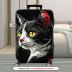 1-Piece Cat Graphic Artistic Stylish Unique Chic  Suitcase Luggage Cover, Stretch Protective Sleeve