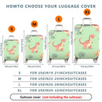 1-Piece Adorable Dinosaur  Fun Colorful Whimsical  Suitcase Luggage Cover, Stretch Protective Sleeve