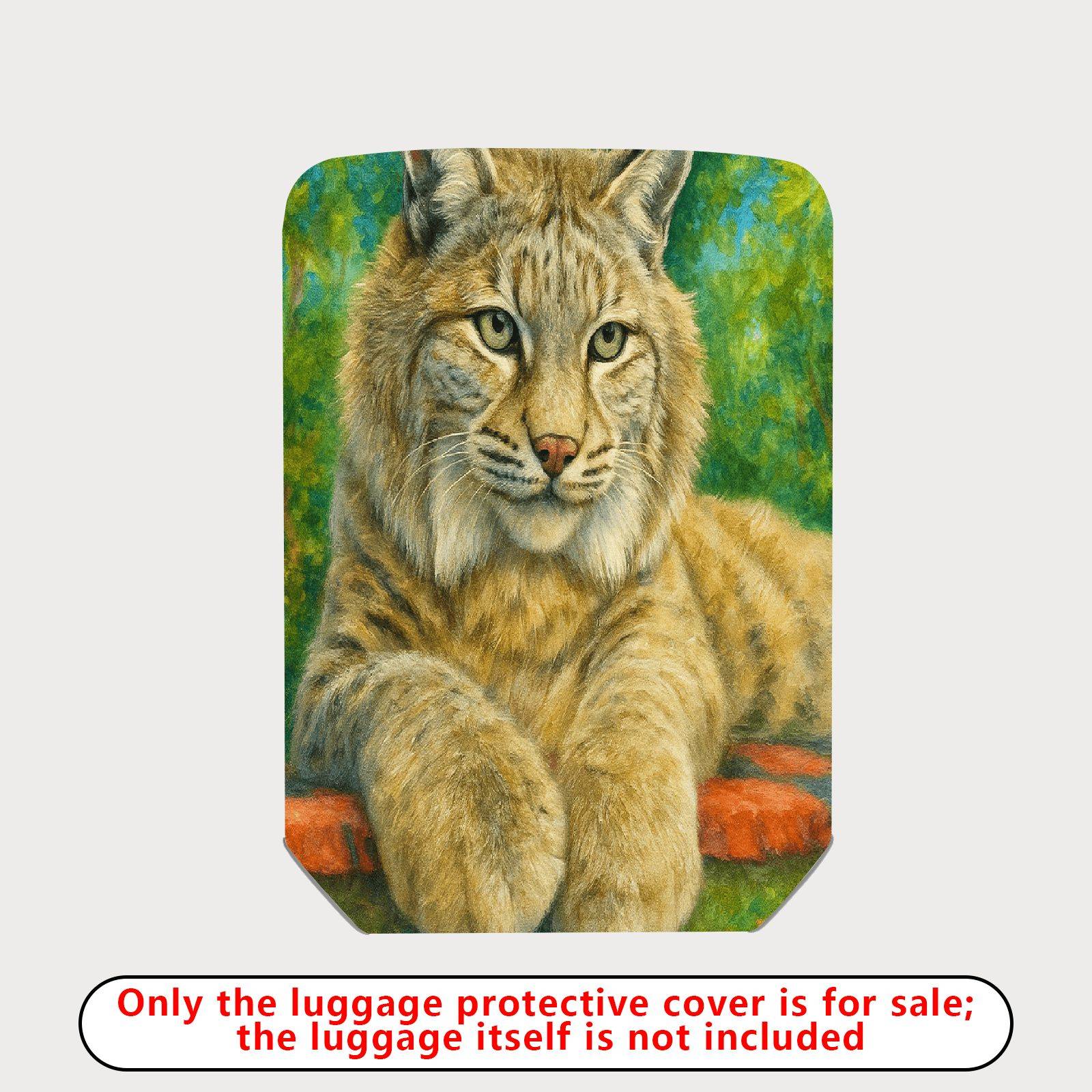 1-Piece Animal Nature Art Colorful Relaxing Vibrant  Suitcase Luggage Cover, Stretch Protective Sleeve