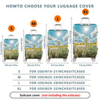 1-Piece Alpaca Sunflower Sky Cloud Nature  Suitcase Luggage Cover, Stretch Protective Sleeve