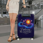1-Piece Cosmic Galaxy Space Universe Planet Star  Suitcase Luggage Cover, Stretch Protective Sleeve