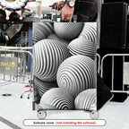 1-Piece Monochrome Striped Abstract Geometric Illusion Artistic  Suitcase Luggage Cover, Stretch Protective Sleeve