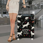 1-Piece Starry Cat Hearts Cosmic Whimsical  Suitcase Luggage Cover, Stretch Protective Sleeve