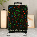 1-Piece Cosmic Planet Star Moon Galaxy Space  Suitcase Luggage Cover, Stretch Protective Sleeve