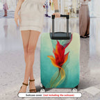 1-Piece Abstract Floral Artistic Colorful Elegant Vibrant  Suitcase Luggage Cover, Stretch Protective Sleeve