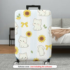 1-Piece Cute Cat Sunflower Bunny Bow Striped  Suitcase Luggage Cover, Stretch Protective Sleeve