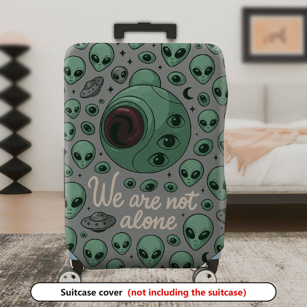 1-Piece Alien  Space Outer World Cosmic  Suitcase Luggage Cover, Stretch Protective Sleeve