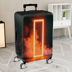 1-Piece Fiery Mysterious Futuristic Abstract Cosmic  Suitcase Luggage Cover, Stretch Protective Sleeve