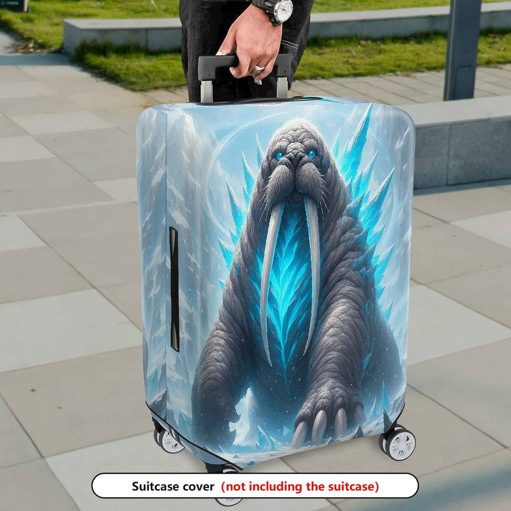 1-Piece Arctic Walrus Ice Fantasy Wildlife Creature  Suitcase Luggage Cover, Stretch Protective Sleeve