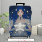 1-Piece Cosmic Starry Night Fantasy Enchanting Mystical Star  Suitcase Luggage Cover, Stretch Protective Sleeve