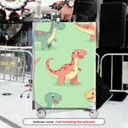 1-Piece Adorable Dinosaur  Fun Colorful Whimsical  Suitcase Luggage Cover, Stretch Protective Sleeve