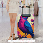 1-Piece Colorful Bird Rose Sunset Artistic Bright  Suitcase Luggage Cover, Stretch Protective Sleeve