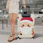 1-Piece Santa Reindeer Christmas Holiday Festive  Suitcase Luggage Cover, Stretch Protective Sleeve