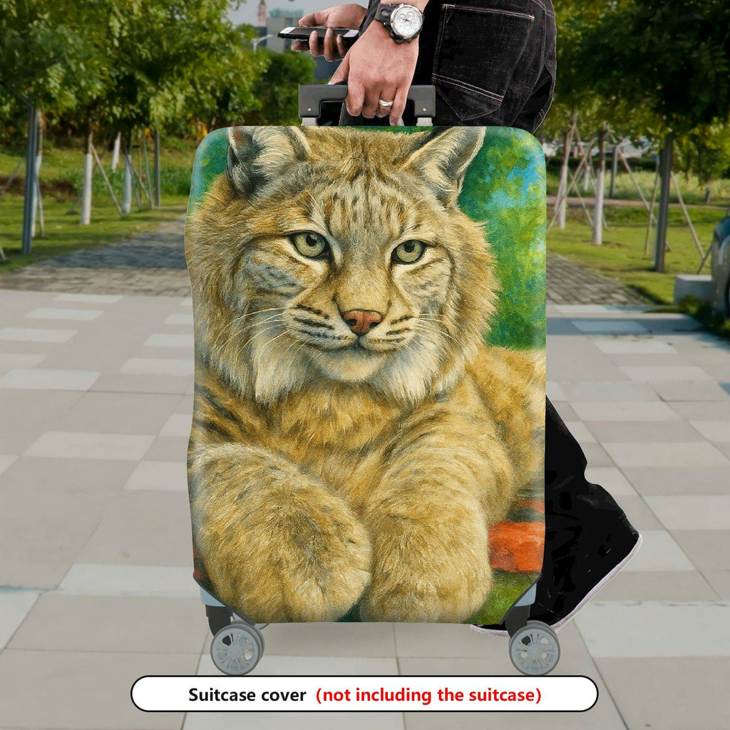 1-Piece Animal Nature Art Colorful Relaxing Vibrant  Suitcase Luggage Cover, Stretch Protective Sleeve