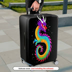 1-Piece Colorful Vibrant Dragon Mythical Fantasy Artistic  Suitcase Luggage Cover, Stretch Protective Sleeve
