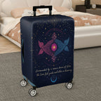 1-Piece Cosmic Zodiac Fish Starry Astrological Spiritual  Suitcase Luggage Cover, Stretch Protective Sleeve