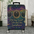 1-Piece Sun Moon Stars Galaxy Cosmic Inspirational  Suitcase Luggage Cover, Stretch Protective Sleeve