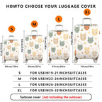1-Piece Adorable Cat Dog Bee Flower Heart  Suitcase Luggage Cover, Stretch Protective Sleeve