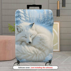 1-Piece Arctic Fox Winter Snow Forest Animal Print  Suitcase Luggage Cover, Stretch Protective Sleeve