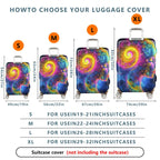 1-Piece Colorful Spiral Galaxy Abstract Cosmic Pattern  Suitcase Luggage Cover, Stretch Protective Sleeve