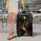 1-Piece Abstract Lightning Crack Pattern Dark Marble Modern Stylish Unique  Suitcase Luggage Cover, Stretch Protective Sleeve