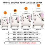 1-Piece Fairy Butterfly Floral Fantasy Elegant Artistic  Suitcase Luggage Cover, Stretch Protective Sleeve